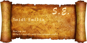 Seidl Emília névjegykártya